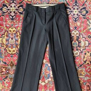 Theory black, flared, mid-rise work pants
